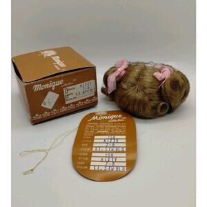 Monique Collection Doll Wig - Kitty Size 7-8 - Lt Strawberry Blond Pig Tails